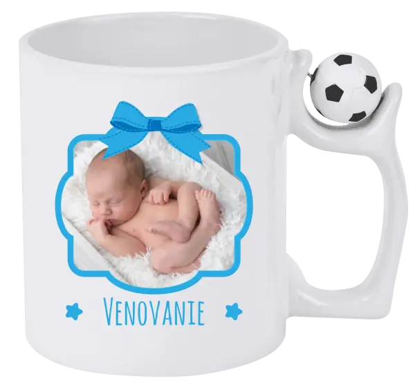 Hrnček Modrá mašle s fotografií - kopie