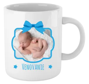 Hrnček Modrá mašle s fotografií - kopie
