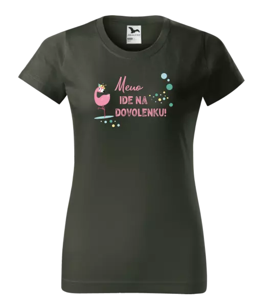 Dámske tričko Jméno jede na dovolenou - kopie