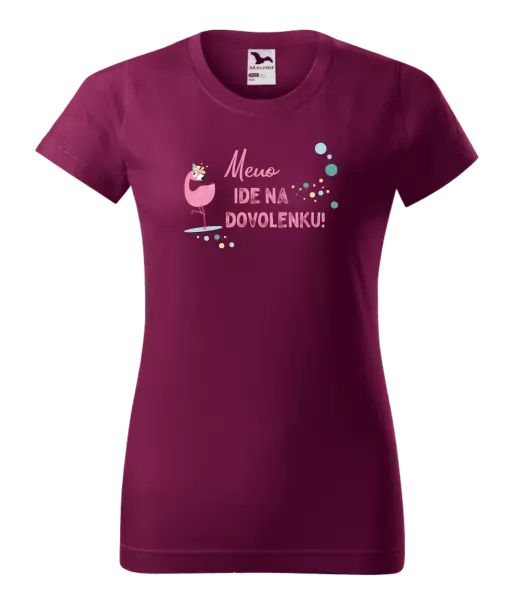 Dámske tričko Jméno jede na dovolenou - kopie