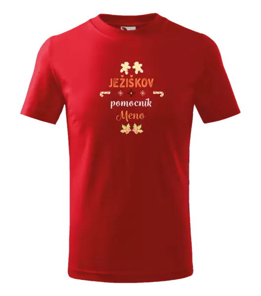 Detské vianočné tričko Ježíškův pomocník... jméno - kopie