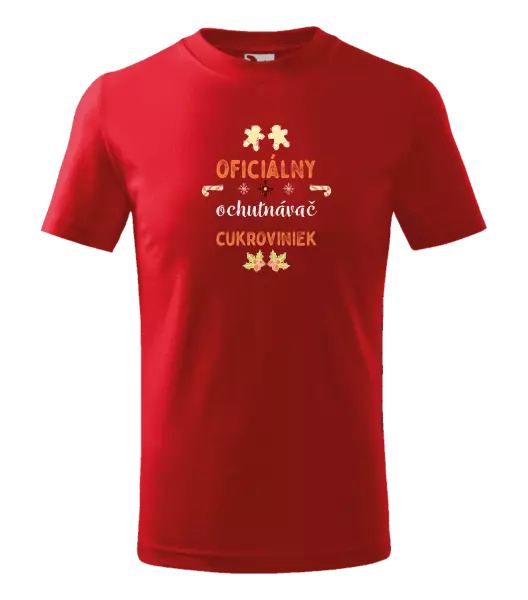Detské vianočné tričko Oficiální ochutnávač cukroví - kopie