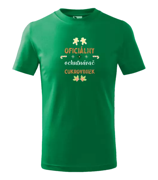 Detské vianočné tričko Oficiální ochutnávač cukroví - kopie