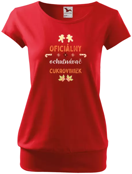 Vianočné tehotenské tričko Oficiální ochutnávač cukroví - kopie