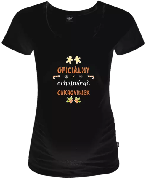 Vianočné tehotenské tričko Oficiální ochutnávač cukroví - kopie