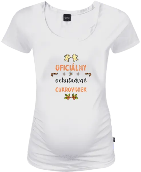Vianočné tehotenské tričko Oficiální ochutnávač cukroví - kopie