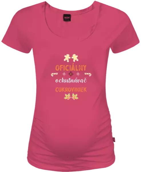 Vianočné tehotenské tričko Oficiální ochutnávač cukroví - kopie