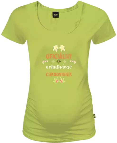 Vianočné tehotenské tričko Oficiální ochutnávač cukroví - kopie