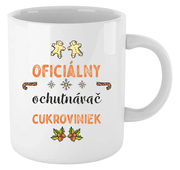 Vianočný hrnček Oficiální ochutnávač cukroví - kopie