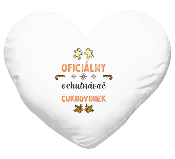 Vianočný vankúš Oficiální ochutnávač cukroví - kopie