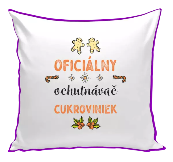 Vianočný vankúš Oficiální ochutnávač cukroví - kopie