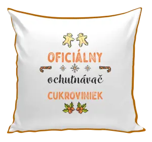 Vianočný vankúš Oficiální ochutnávač cukroví - kopie