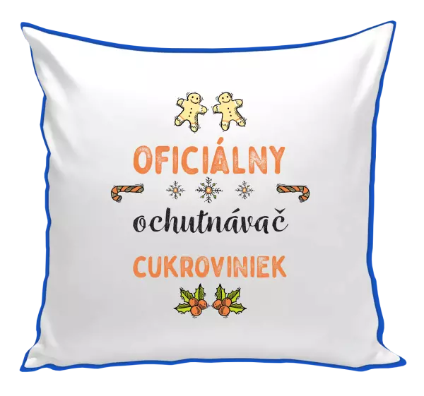 Vianočný vankúš Oficiální ochutnávač cukroví - kopie