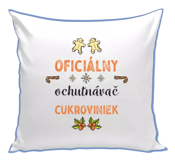 Vianočný vankúš Oficiální ochutnávač cukroví - kopie