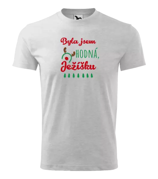 Detské vianočné tričko Byla jsem hodná, Ježíšku - kopie