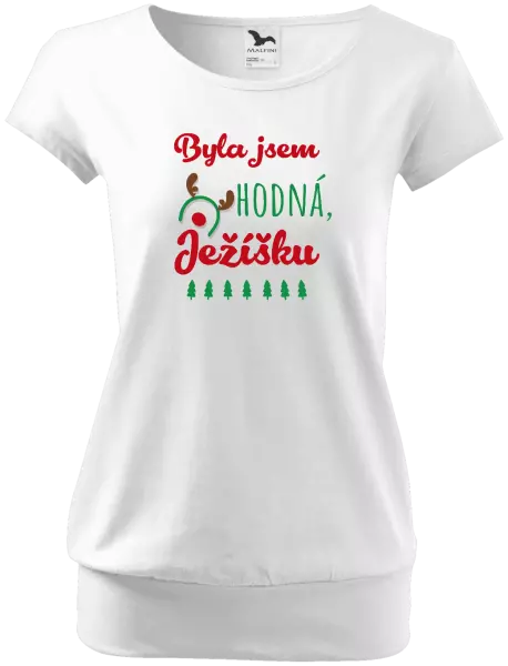 Vianočné tehotenské tričko Byla jsem hodná, Ježíšku - kopie