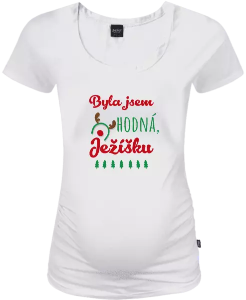 Vianočné tehotenské tričko Byla jsem hodná, Ježíšku - kopie