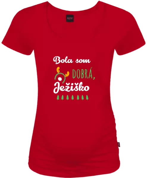 Vianočné tehotenské tričko Byla jsem hodná, Ježíšku - kopie