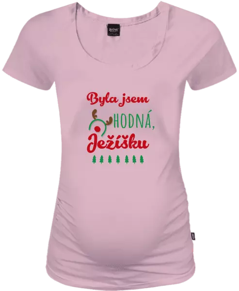 Vianočné tehotenské tričko Byla jsem hodná, Ježíšku - kopie