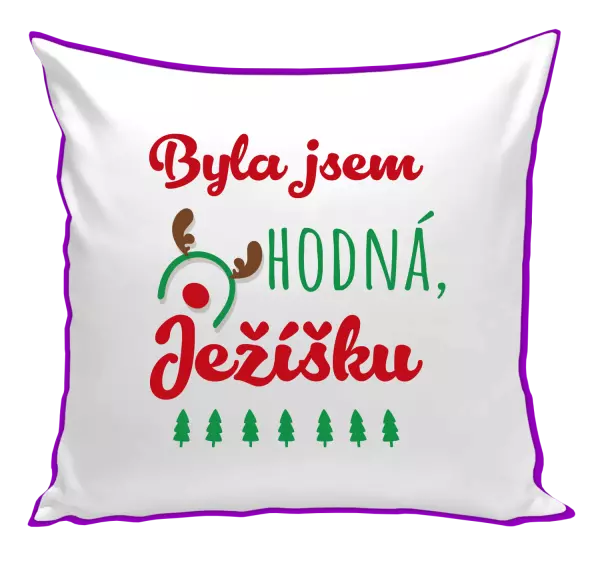 Vianočný vankúš Byla jsem hodná, Ježíšku - kopie