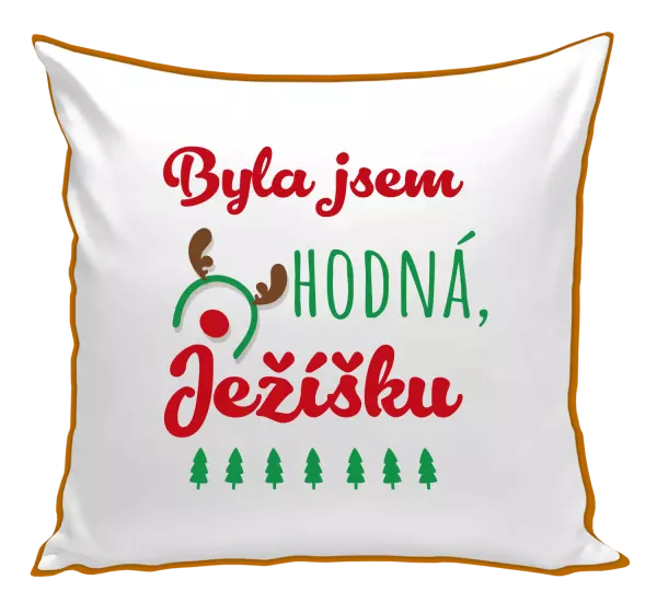 Vianočný vankúš Byla jsem hodná, Ježíšku - kopie