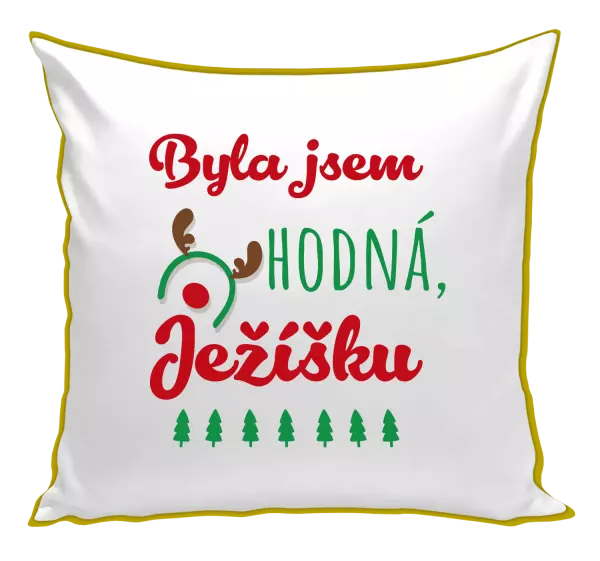 Vianočný vankúš Byla jsem hodná, Ježíšku - kopie