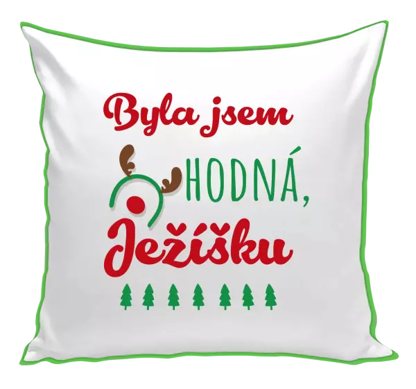Vianočný vankúš Byla jsem hodná, Ježíšku - kopie