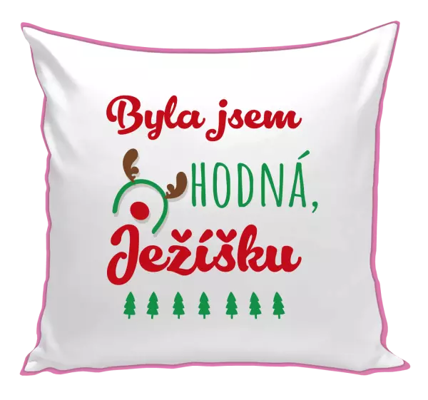 Vianočný vankúš Byla jsem hodná, Ježíšku - kopie