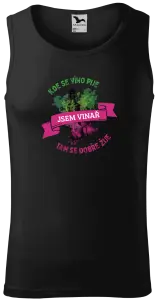Pánske tielko Kde se víno pije, tam se dobře žije - jsem vinař - kopie