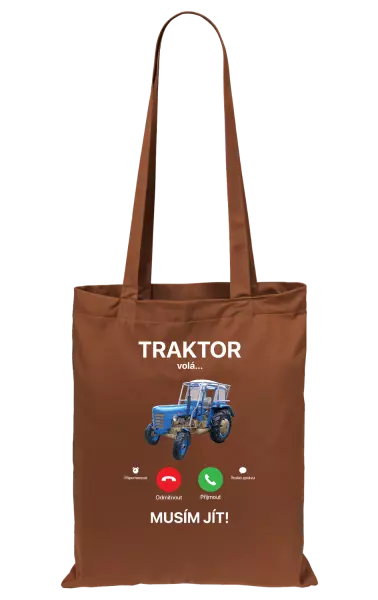Látková taška Traktor volá... musím jít!