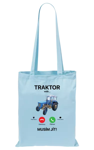 Látková taška Traktor volá... musím jít!