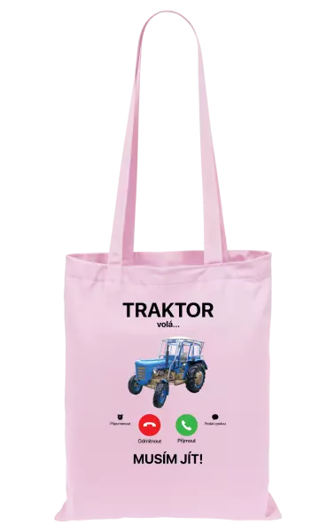 Látková taška Traktor volá... musím jít!