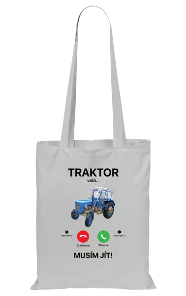 Látková taška Traktor volá... musím jít!