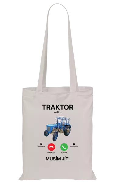 Látková taška Traktor volá... musím jít!