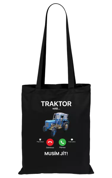 Látková taška Traktor volá... musím jít!