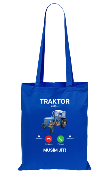 Látková taška Traktor volá... musím jít!