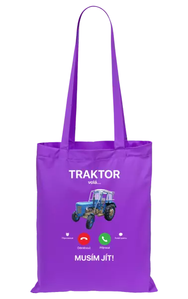 Látková taška Traktor volá... musím jít!