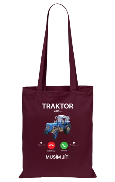Látková taška Traktor volá... musím jít!