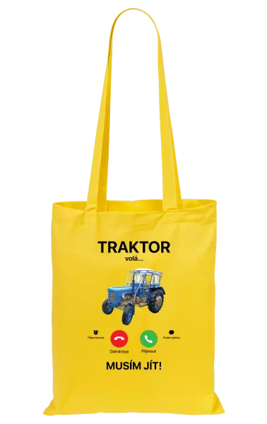 Látková taška Traktor volá... musím jít!