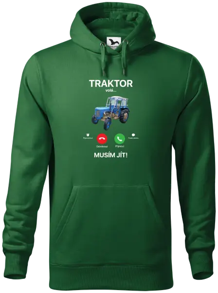 Pánská mikina Traktor volá... musím jít!