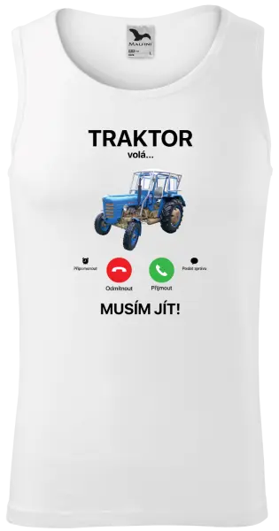 Pánské tílko Traktor volá... musím jít!