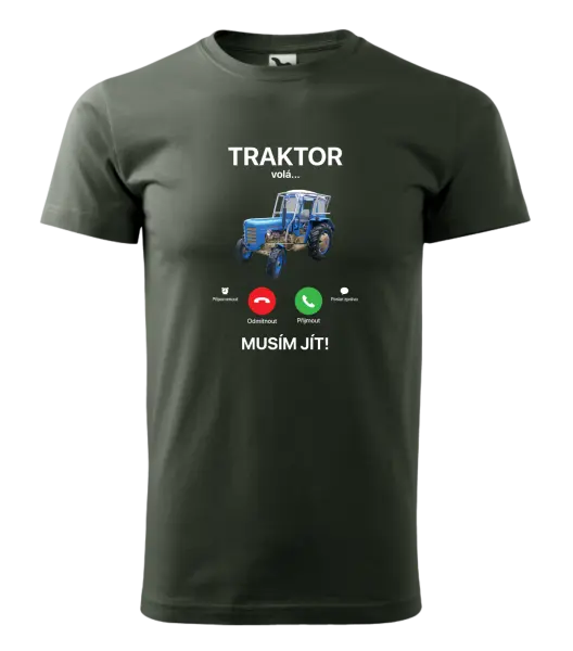 Pánské tričko Traktor volá... musím jít!