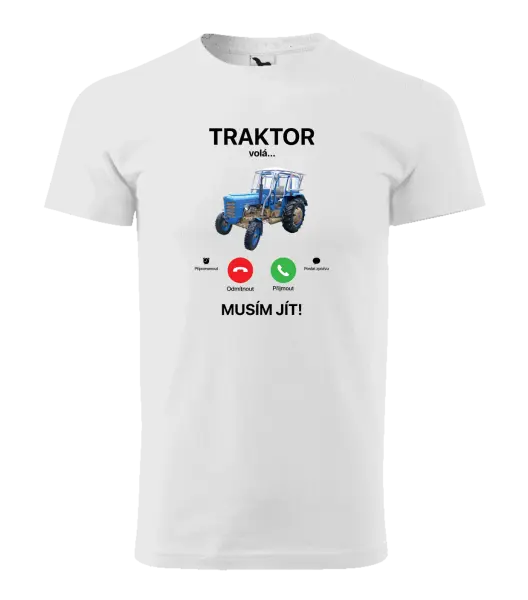 Pánské tričko Traktor volá... musím jít!