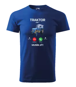 Pánské tričko Malfini Basic Traktor volá... musím jít!