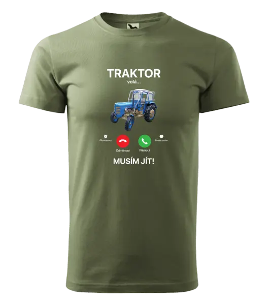 Pánské tričko Traktor volá... musím jít!