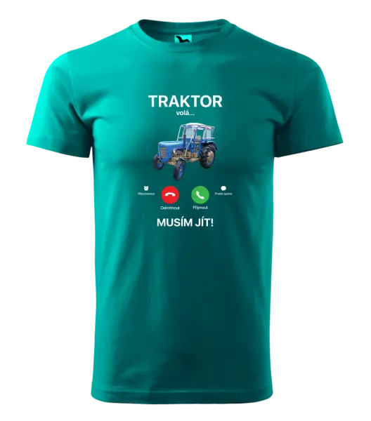 Pánské tričko Traktor volá... musím jít!