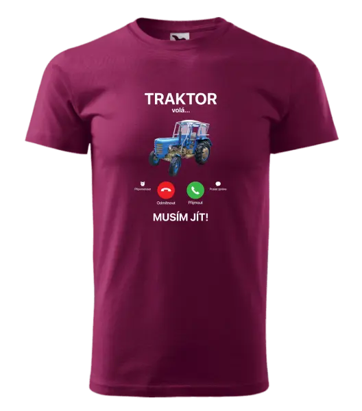 Pánské tričko Traktor volá... musím jít!