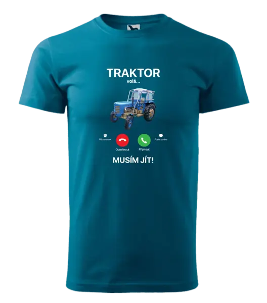 Pánské tričko Traktor volá... musím jít!