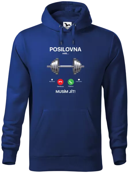 Pánská mikina Posilovna volá... musím jít!