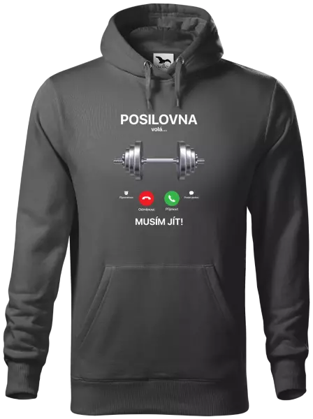 Pánská mikina Posilovna volá... musím jít!